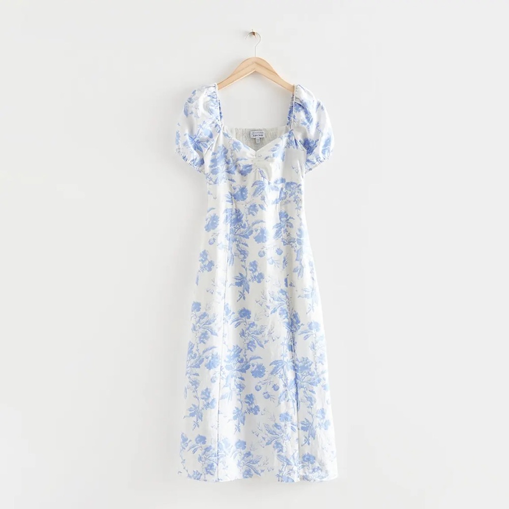 & Other Stories Linen midi dress